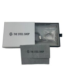 The Steel Shop Double Franco Link Matte Bracelet 8 Inches Brand New